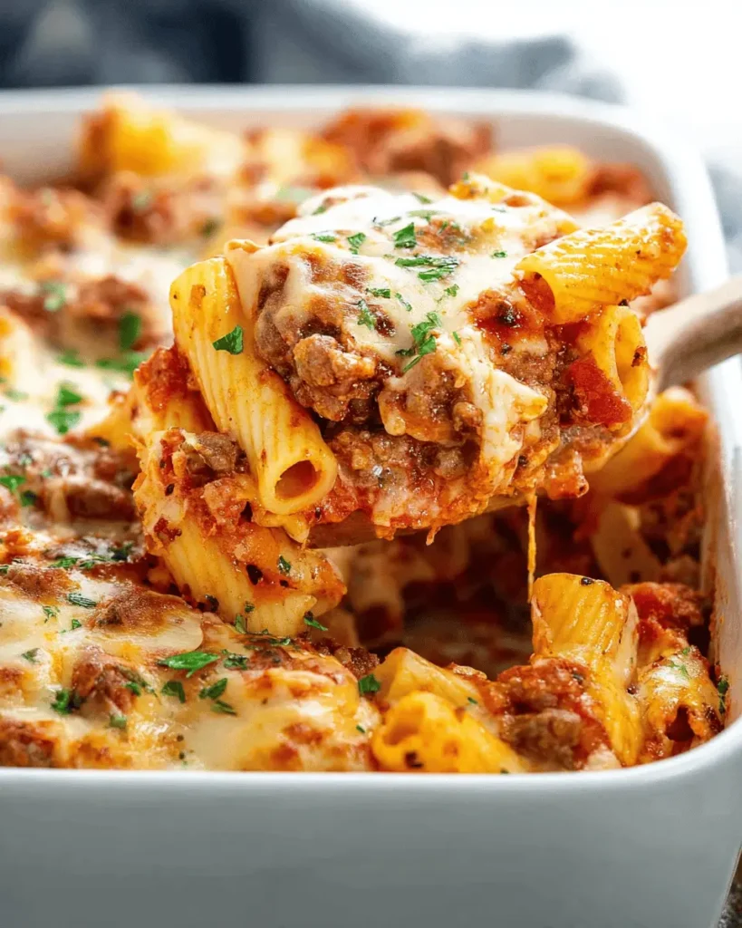Baked Ziti with Meat Sauce