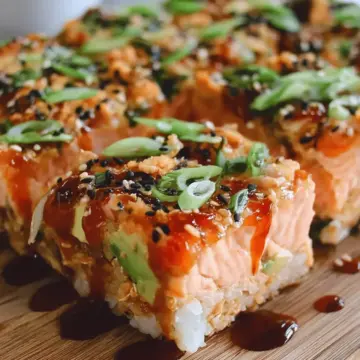 Spicy Salmon Sushi Bake