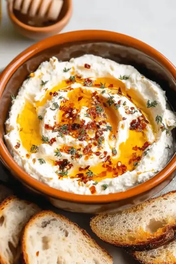 Spicy Ricotta Dip with Hot Honey