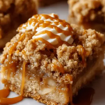 Salted Caramel Apple Crumble Bars Fall Treat