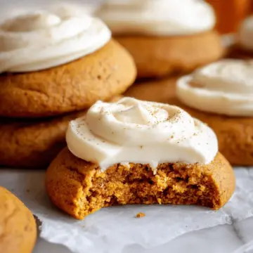 Soft Pumpkin Cookies with Cream Cheese Frosting