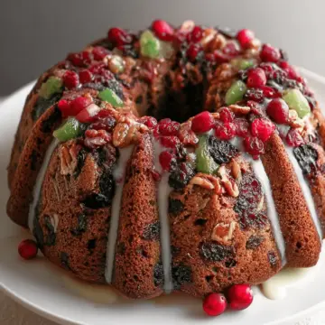 Healthy Christmas Fruit Bundt Cake