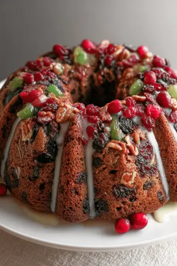 Healthy Christmas Fruit Bundt Cake