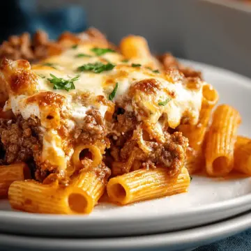 Baked Ziti with Ground Beef and Ricotta