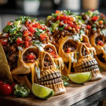 Monster Taco Skulls Appetizer Recipe