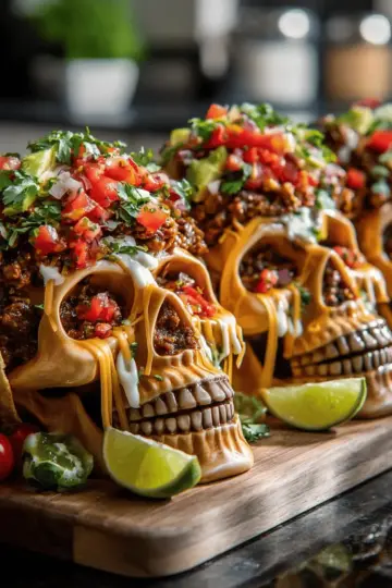Monster Taco Skulls Appetizer Recipe