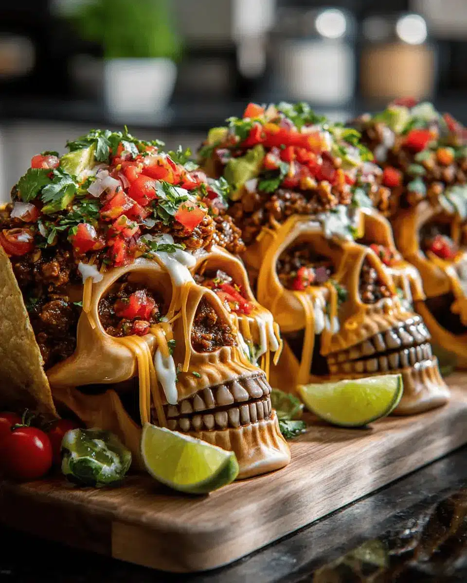 Monster Taco Skulls Appetizer Recipe