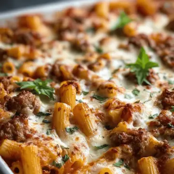Cheesy Baked Ziti with Italian Sausage