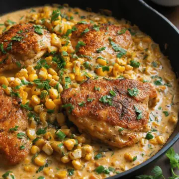 Skillet Creamy Cajun Chicken Lazone with Herby Corn