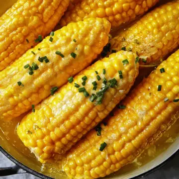 Easy Boiled Corn on the Cob (Milk and Butter Method)
