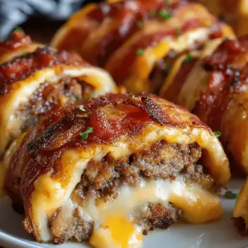 Garlic Butter Bacon Cheeseburger Rollups