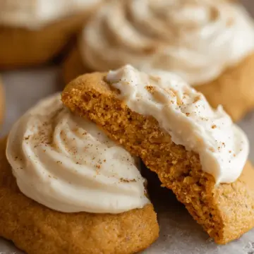 Pumpkin Spice Sugar Cookies with Cream Cheese Frosting