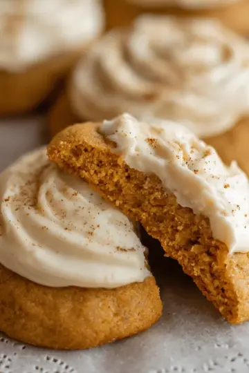 Pumpkin Spice Sugar Cookies with Cream Cheese Frosting
