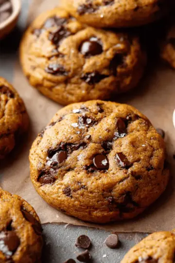 Thick & Chewy Pumpkin Chocolate Chip Cookies