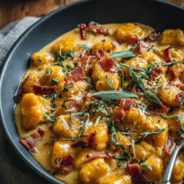 Creamy Pumpkin Gnocchi with Bacon