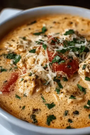 Crock Pot Creamy Chicken Parmesan Soup – A Hug in a Bowl