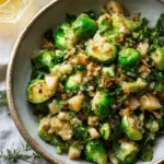 Brussels Sprouts with White Balsamic-Pear Chutney