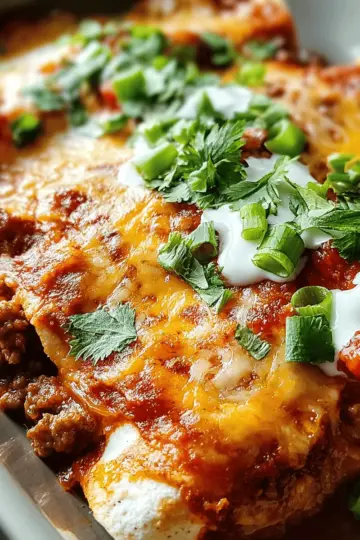 Easy Ground Beef Enchiladas