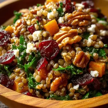 Autumn Harvest Grain Salad with Cranberries