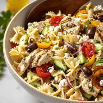 Greek Chicken Pasta Salad