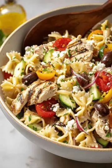 Greek Chicken Pasta Salad