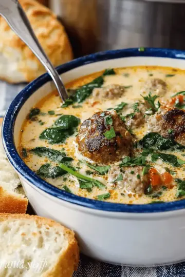 Creamy Italian Meatball Soup