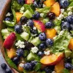 Blueberry Peach Feta Salad
