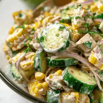 Street Corn Creamy Cucumber Salad