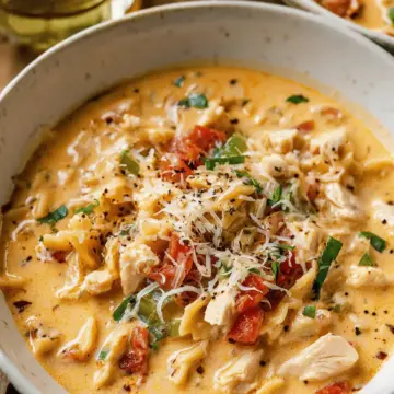 Creamy Cajun Chicken Pasta Soup