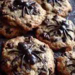 Halloween Chocolate Chip Cookies with Spider