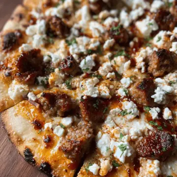 Hot Sausage Feta Honey Pizza and Grace and Franki