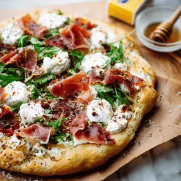Prosciutto and Honey Burrata Pizza