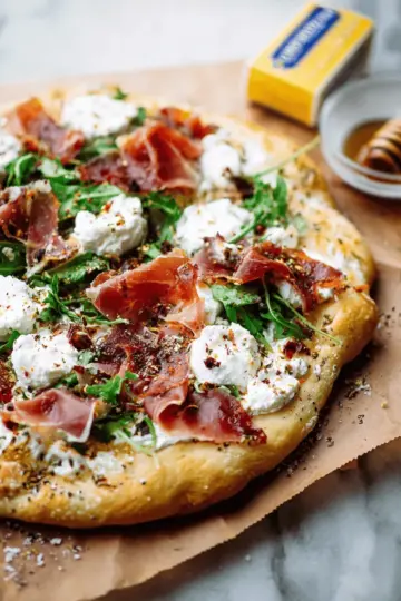 Prosciutto and Honey Burrata Pizza