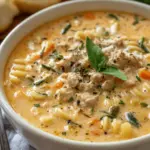 One Pot Creamy Italian Ground Chicken Soup