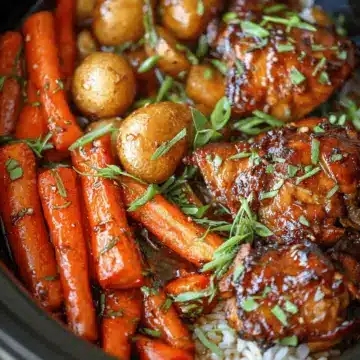 Slow Cooker Honey Garlic Chicken and Veggies