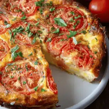 Easy Crustless Tomato Pie