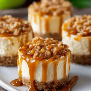 Caramel Apple Mini Cheesecakes