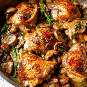 Garlic Mushroom Chicken Thighs