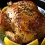 Lemon Garlic SLOW COOKER Roast Chicken