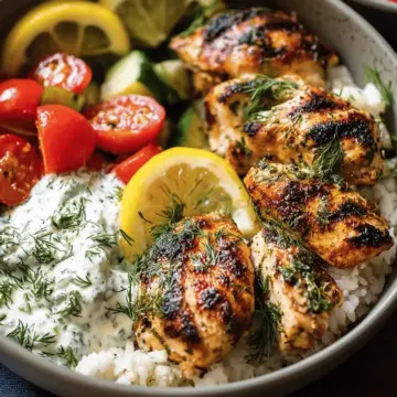Mediterranean Lemon Dill Chicken Bowls