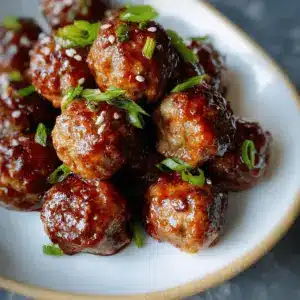 Sticky Honey Garlic Meatballs