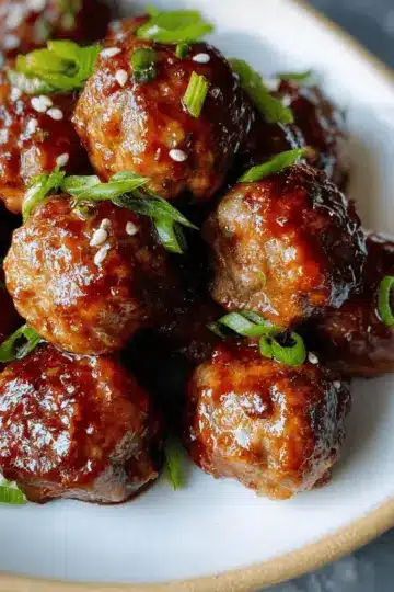 Sticky Honey Garlic Meatballs