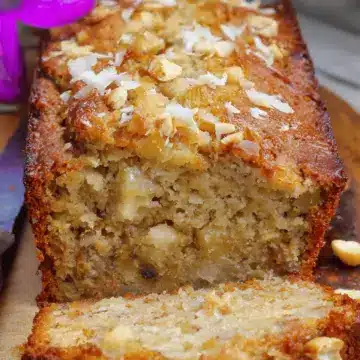 Hawaiian Banana Bread with Pineapple, Coconut & Macadamia Nuts