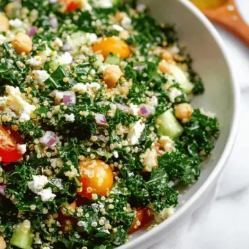 Easy Kale Quinoa Salad With Lemon Dressing