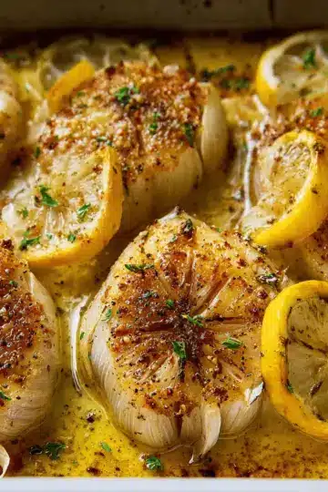 Baked Lemon Garlic Butter