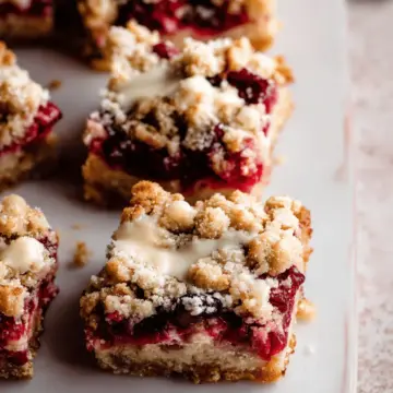 Cranberry Crumble Pie Bars