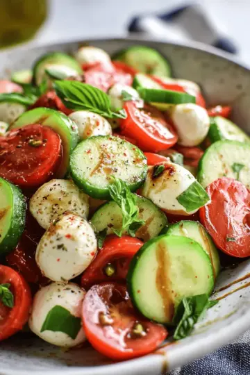 Cucumber Caprese Salad