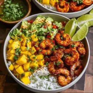 Chili Lime Shrimp Bowls with Mango