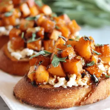 Butternut Squash Apple Bruschetta