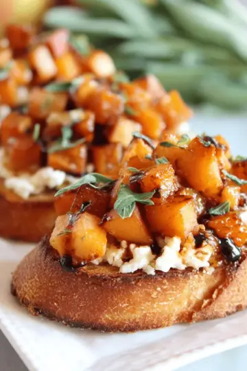 Butternut Squash Apple Bruschetta